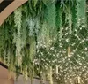 Decorative Flowers Artificial Green Plants Persian Leaf Wall Hanging Wedding Bar Restaurant Decoration Accessories Simulated