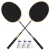 Badminton-Saite, 2-teiliges professionelles Schläger- und Tragetaschen-Set, Doppelschläger, Indoor-Outdoor-Speed-Sport-Zubehör 231213