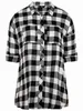 Women's Blouses Shirts Plus Size Elegant Spring Autumn Oversize Boyfriend Shirt Women Long Sleeve Black And White Check Loose Shirt And Blouse 6XL 7XL YQ231214