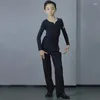 Scena noszona dla dzieci nowoczesne ubrania tańczące chłopcy czarne łacińskie spodnki dla dzieci występy taniec towarzyski trening SL9579
