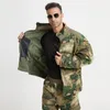 Men's Jackets Tactical Jacket Fleece Mens Pants Military Zipper Pockets 400GSM Thermal Suits Outdoor Winter Warm Zip Work Outwear Tops