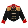 Manteau en duvet filles Halloween cirque Ringmaster jeu de rôle haut col montant gland veste enfants Ringleader batteur majeur Cosplay scène Costume 231214