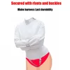 Adult Toys Leather SM Lingerie Straitjacket with Crotch Strap Games Bondage Harness Slave Role Gimp Costumes BDSM Sextoys 231214