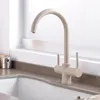 Kitchen Faucets Drinking Water Purification Tap Beige&Chrome Sink Faucet Mixer Design 360 Degree Rotation Filtered