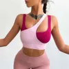 2024 Lu Lu Fake Smaller Align Two Sous-vêtements pour femmes Yoga Entraînement à haute intensité Hauts de fitness Soutien-gorge froncé antichoc T-shirts de sport de sport Citrons LL Exercice