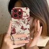 Модная соломенная цветочная корпуса дизайнер iPhone 15 Pro Max Cover Soft Shell Protection Decorative для iPhone 14 Pro 13 12 11