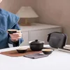 Tazas de té Amantes de la cultura Juego de regalo Portátil para acampar al aire libre 1 Relleno de olla 3 Herramientas de fabricación Juegos de té de Kung Fu individuales 231214