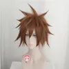 Партийные маски Game Kingdom Hearts III Sora Wigs короткие коричневые теплостойкие синтетические волосы косплей C196261N