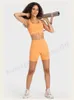 Lu Yoga Strappy Longline Sports Bras för kvinnor Criss Cross Croped Tank Tops Athletic Running Workout BH med avtagbara kuddar A-141