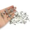 Assorted 60 Designs Halloween Charms Skull Skulon Hand Spider Bat Ghost Witch Wiselds DIY Biżuter