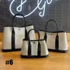 Высококачественная модная холщовая + кожаная сумка на плечо для садовой вечеринки, женская сумка-тоут, сумки для покупок
