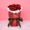 Flores decorativas rosa preservada buquê de sabão artificial presente para o dia dos namorados aniversário da mãe