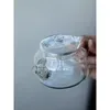 Bottiglie d'acqua Teiera in vetro trasparente di piccola capacità con filtro Bollitore per tè resistente al calore Fiore per uso domestico Kung Fu Pot Teaware 231214