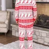 Familjsmatchande kläder Vinter julfamilj Pyjamas Set Mamma pappa barn Baby Matching Outfits Elk Print Casual Softweal Rear Xmas Look Pyjama 231213