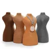 Jewelry Pouches Mannequin Bust Necklace Display Stand Colorful Pendant Holder Packing Store Exhibit Beads Organizer Storage