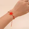 Braccialetti a maglie Go2Boho Bracciale per ragazze Rosso Turchese Stella a sei punte Perline di riso Coppia Uomo Donna Gioielli di moda Accessori fortunati