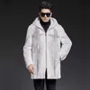 Men's Fur Faux Fur Opulent Brands Winter Jacket Warm Faux Fur Coat Men Hooded Thick Fur Coat Plus Size Zipper Designer Men Clothing Q231212