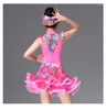 Palco desgaste design criança vestidos de dança latina meninas dancewear moderno samba vestido crianças vestido valsa roupas