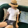 2024 Neue Sommer Frauen T-Shirt Girls T-Shirt Frau Kleidung Tops Baumwolle Slim Female Kurzarm Crop Top Frühling Tee Sexy Skinny Y2K