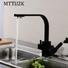 Kitchen Faucets ORB Brass Multifunctional Basin Faucet Drinking Water Cranes &Cold Mixer Tap Pure 3 Ways