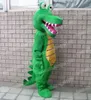 Halloween Green Crocodile Mascot Costumes Cartoon Thème de dessin animé Carnaval Adults Taille tenue de Noël Tépail de fête pour hommes Femmes