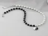 Chokers Round Pearl Beads Yin Yang Taichi Pendant Stainless Steel Chain Unisex Necklace Couple Jewelry Women Mens242F89734443408538