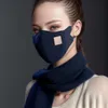 winter light luxury mask scarf fashion three-dimensional face protection breathable outdoor riding windproof black cold warm mask scarf