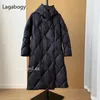 Parkas femme Lagabogy hiver femmes veste longue Parkas 90% blanc canard vers le bas manteaux femme à capuche chaud bouffant pardessus Ultra léger vêtements d'extérieur 231213