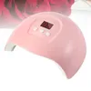 Secadores de unhas Secador de manicure LED USB Indução de secagem rápida para loja de ferramentas (rosa 54w)