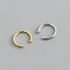 Brincos pendurados clipe simples tipo c europeu e americano elegante sem necessidade de piercing de orelha s925 prata personalizado feminino