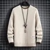 Erkek Sweaters 2023 Noel Süvari Erkekler Örme Harajuku Şerit Desen Kazak Vintage O-Neck Kış M-3XL