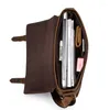 حقائب حقيبة رسول جلدية للرجال حقيبة سفر على الظهر كتف ملاءمة 14.3 '' الكمبيوتر المحمول