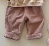 Pantaloni 2023 inverno bambina più pantaloni casual spessi in velluto bambini ragazzi vestiti caldi per bambini Harem in pile infantile