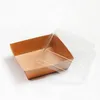 Dinnerware Cup Cake Boxes And Packaging Box For Cookies Clear Lid Greaseproof Kraft Paper Sandwich Containers Home Cafe