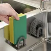 Suporte de esponjas de armazenamento de cozinha autoadesivo pia dreno rack de secagem ganchos de parede acessórios de banheiro