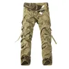 Calças masculinas moda militar carga homens soltos baggy calças táticas oustdoor casual algodão multi bolsos tamanho grande 231213
