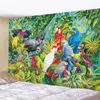 Gobeliny dżungla sztuka gobelin psychodeliczna scena wystrój domu na ścianę wiszące hipis boho estetyczny pokój jogi Mat 231213