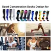 Chaussettes de sport livraison directe unisexe Compression en gros multi paires Football Golfs Tube soins infirmiers en plein air course Fitness 231213