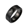 Bague en acier inoxydable pour hommes, symbole Superman, or, argent, noir, titane, garçon, nouvelle mode, 326t