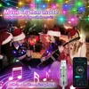 Autres fournitures de fête d'événement RGB IC Christmas Fairy Light Smart APP One-to-One Control String Light Bluetooth USB étanche LED Light Xmas Tree Garland 231214