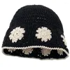 Beralar Etnik Tarz Tığ Şapka Kız Beanie Gençler Güzel Çiçek Sokağı H7EF