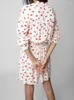 Casual Dresses EOS 2023 Spring Women Dress Red Lips Print Long Sleeve Round Neck Mini For Sexy