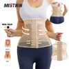 Waist Tummy Shaper MISTHIN Invisible Double Belt Corset Transparent Summer Slimming Sheath Woman Flat Belly Trainer Tight Shapewear 231213