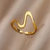Bröllopsringar rostfritt stål för kvinnor estetiska solros guldpläterade par ring smycken vintage tillbehör 231213