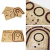 Catene Tavola di legno naturale Strumenti di misurazione dei gioielli Braccialetti fatti a mano fai-da-te Collana Perline Disegni di vassoi