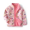 Down Coat Jumping Meters Girls Outwears Fleece for Winter Autumn Baby Jackets Coats Flowers Kids Girls Jacket 231214