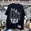 Homens camisetas RRR123 Vintage Inglês Aposta Número Impressão Camiseta Homens Mulheres Melhor Qualidade RRR 123 Tee Top T-shirt T231214