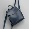 Luggage Leather Goods Solid Color Backpack Leather Sewing Women's Backpack