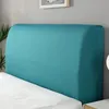 Solid color Elastic Bed head Cover Bed Back Dust Protector Cover Milk silk fabric Headboard bedside slipcover 231222