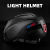 Fahrradhelme Rockbros Fahrradhelm LED-Licht wiederaufladbar Mountain Road Bike Sport Safe Hut für Mann 231213